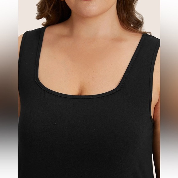 BloomChic Plus Size 2XL Supersoft Essentials Plain Square Neck Skinny Tank Top - Picture 6 of 7